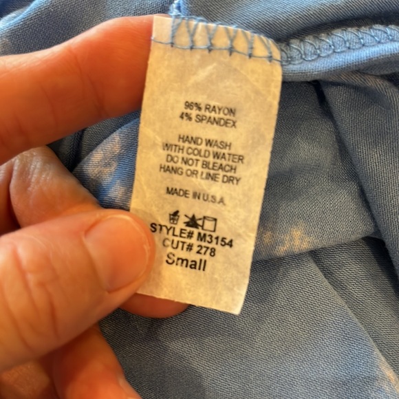 Tie Dye Tunic Dress High Low Flowy Sky Blue Womens Small - Picture 12 of 15